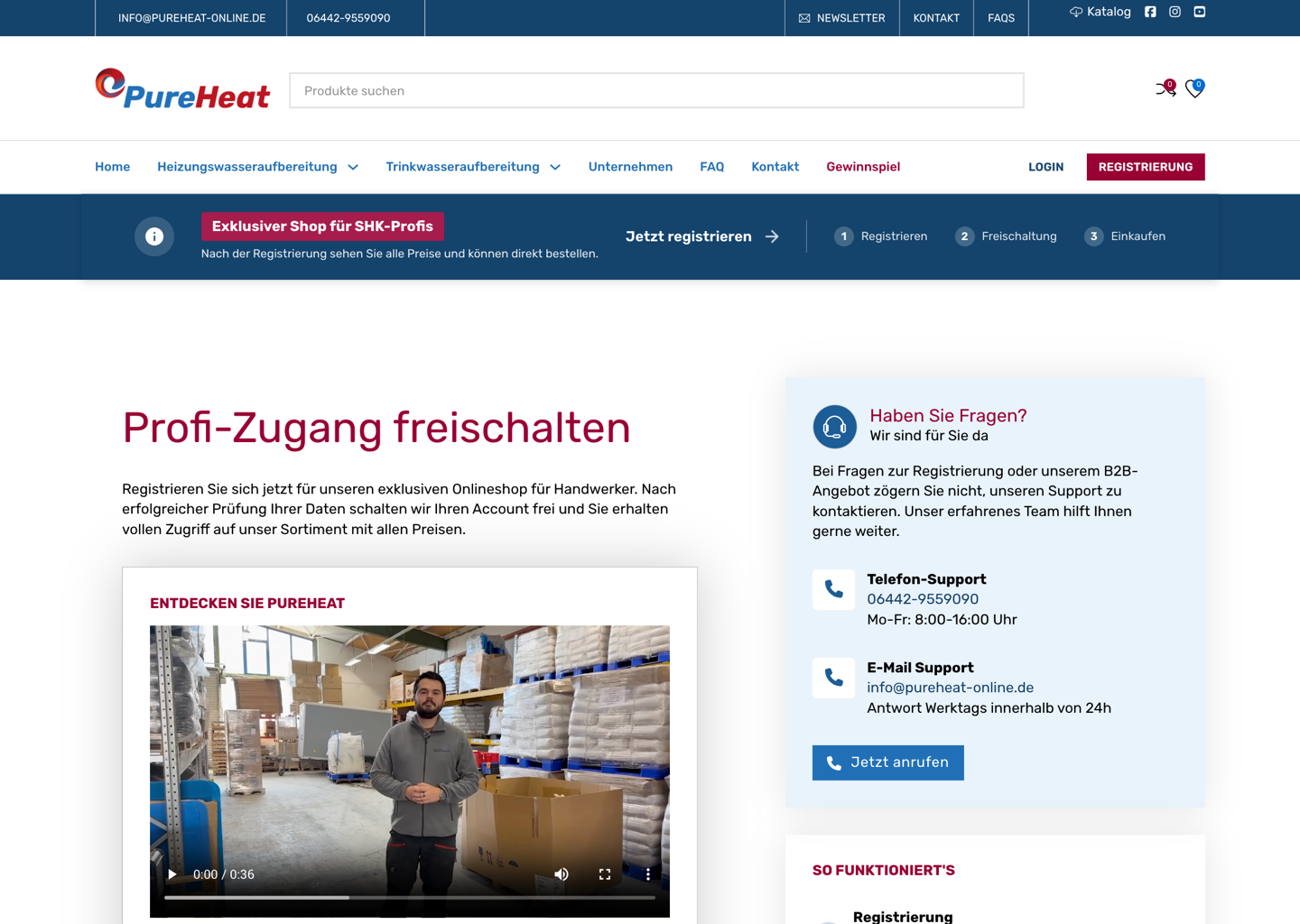 B2B-Zugang: Preise nur für freigeschaltete Kunden
